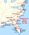 SAL passenger routes, ca. 1950