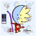 Smoony, das offizielle Maskottchen der Ski-WM 2003 in St. Moritz