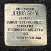 Stolperstein Falkensteiner Straße 1 Julius Simon