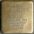 Stolperstein für Dr. Friedrich Israel (Hohenstaufenring 6)