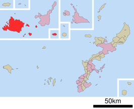 Situering van Taketomi in de prefectuur Okinawa