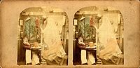 Лондонская стереоскопическая компания. Фотография из серии стереокарточек «Призраки в стереоскопе», 1850