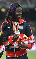 Tori Bowie, USA, Gewinnerin der Silbermedaille