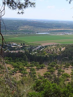 Kibbutz Tzora as seen from Zorah Mountain