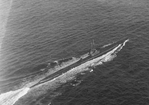 Spikefish (SS-404), underway.