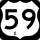 Business U.S. Highway 59-X marker