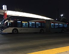 Prímo Bus Departing the Northbound Mary Louise Station to The Medical Center T/C