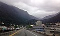 View of downtown Juneau from the Juneau-Douglas Bridge The bridge connects mainland Juneau with Douglas Island.