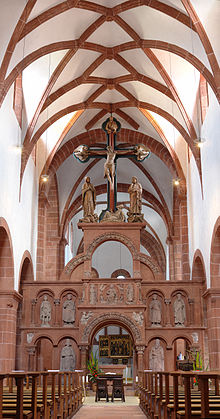 Rood screen and rood in the abbey church of Wechselburg in Saxony Wechselburg-Lettner.jpg
