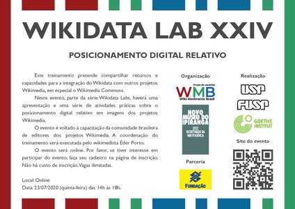 Wikidata Lab 24: Posicionamento digital relativo, em 23 de julho de 2020.