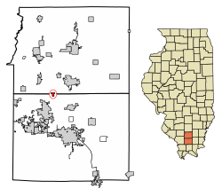 Location of Freeman Spur in Williamson & Franklin Counties, Illinois.