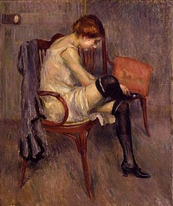 „Frau, Schuh ausziehend“, 1910[1][A 3]