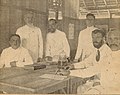 Ds van Dijk te midden van zijn collega's (1926) van l.n.r.: ds. L.P.Krijger, ds. C.de Bruijn, ds. W. van Dijk, ds. J.P. Lambooy, T. Mobach en ds. J.F. Colenbrander