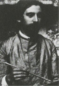 Émile Bernard maalaamassa n. vuonna 1892