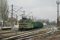 Электровоз ВЛ80Т-2053 с вагонами на станции Волжск