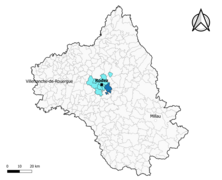 Sainte-Radegonde dans l'intercommunalité en 2020.