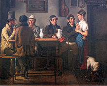 At the Tavern, by Johann Michael Neder, 1833, Germanisches Nationalmuseum 1833 Neder Im Gasthof anagoria.JPG