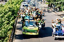 United Development Party campaigners in Semarang 1997 Indonesian Election Campaign Anton Leddin.jpg