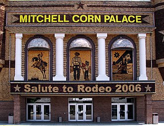 The Corn Palace (detail of panel), Mitchell, South Dakota 2006-07-27 - 04 - Road Trip - Day 04 - United States - South Dakota - Corn Palace 4889163920.jpg