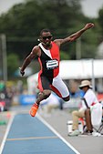 Omar Craddock Rang sieben mit 16,87 m