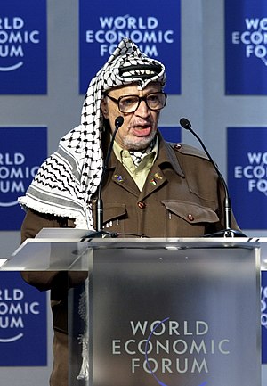 Yasser Arafat at 'From Peacemaking to Peacebui...