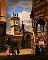 77. Fausto Antonioli, Veduta della piazza Contarena di Udine, 1856