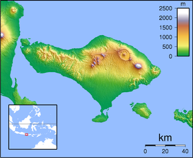 Map showing the location of West Bali National Park