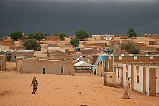 Bareina, Mauritaniako hegoaldeko herrixka basamortua, Euria hastear