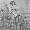 Fragment din pictura parietală a bisericii de lemn dispărute