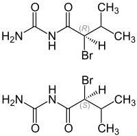 Skeletal formula of bromisoval