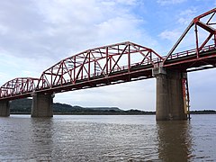 Buntun Bridge river view single span