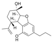Kemia strukturo de C3-cannabielsoin.