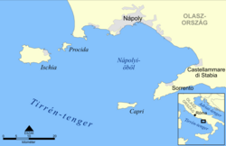 A Nápolyi-öböl térképe