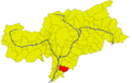 Collocatio finium municipii in Provincia Bauzanensi.