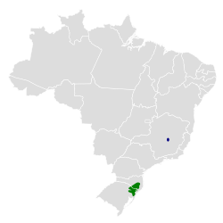 Distribución geográfica de la remolinera colilarga.