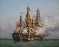 Image 2Kent battling Confiance, a privateer vessel commanded by French corsair Robert Surcouf in October 1800, as depicted in a painting by Garneray (from Piracy)