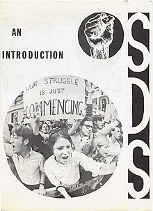 A 1966 Students for a Democratic Society pamphlet Cover of SDS pamphlet circa 1966.jpg