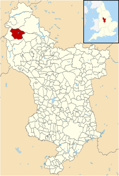 Derbyshire UK parish map highlighting Hayfield.svg