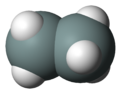 Spacefill model of disilane