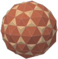 切頂二十面体と五方十二面体による複合多面体