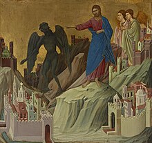 Duccio's Temptation on the Mount from his Maesta (1308-1311) Duccio - The Temptation on the Mount.jpg