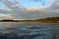 Dusk sky over Brantingham Lake