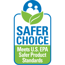 A label that reads: SAFER CHOICE, Meets U.S. EPA Safer Product Standards