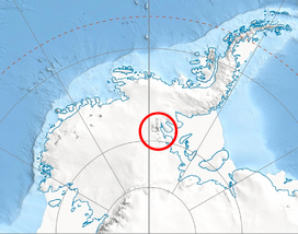 Location of Ellsworth Mountains in Western Antarctica