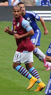 Agbonlahor playing for Aston Villa in 2014 Gabriel Agbonlahor 27-09-2014 1.jpg