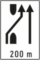C107-3 Predznak za preusmjeravanje prometa na cesti s odvojenim kolničkim trakama