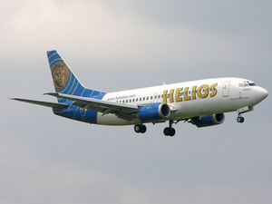English: A Helios Airways Boeing 737-31S at Ru...