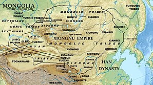 Xiongnu: історичні кордони на карті