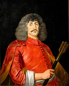 Portrét Mikuláša VII. Zrínskeho od Jana Thomasa van Ieperna v Lobkowiczovom paláci v Prahe.