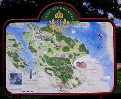 Karta över hela Kungliga Djurgården